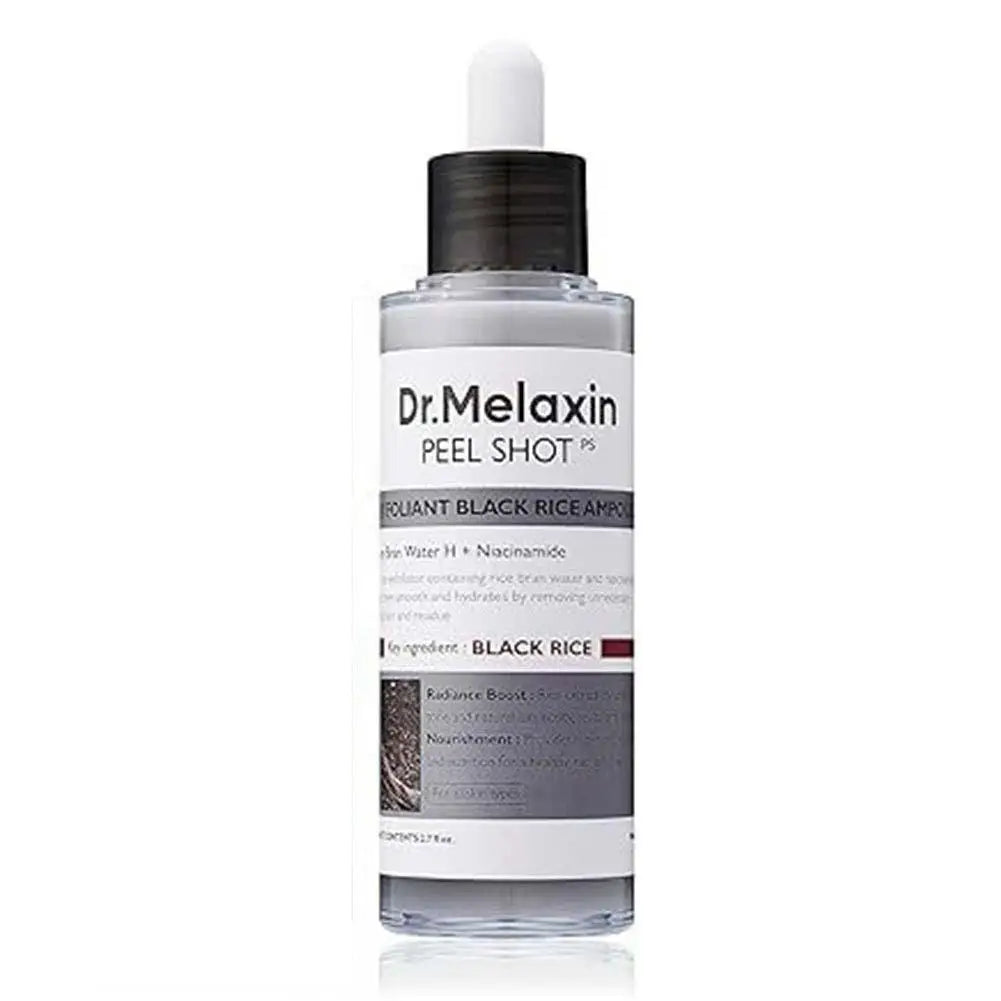 Korean Dr. Melaxin White and Black Rice Exfoliating Hydrating Essence Moisturizing Gentle Exfoliation Soften Serum Skin Care