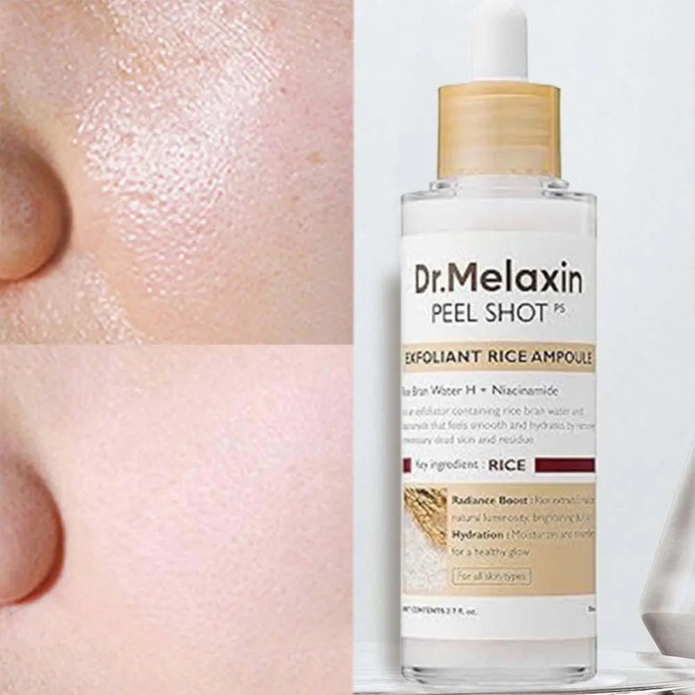 Korean Dr. Melaxin White and Black Rice Exfoliating Hydrating Essence Moisturizing Gentle Exfoliation Soften Serum Skin Care